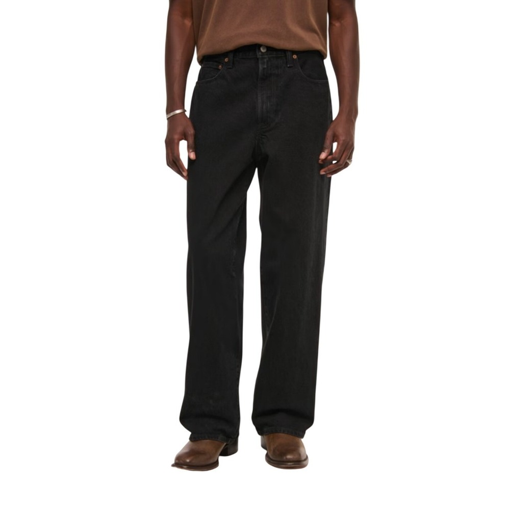 Abercrombie & Fitch Jeans Mens 34x34 Ultra Baggy Black Denim Y2K NEW
